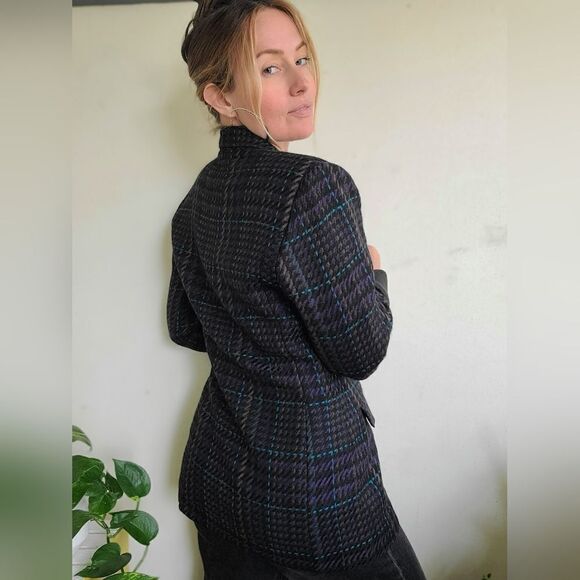 The Coco Vintage 80s Double Breasted Wool Blazer M - Picture 2 of 12